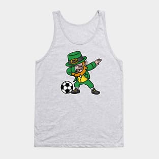 Dab dabbing leprechaun St. Patrick's day football Tank Top